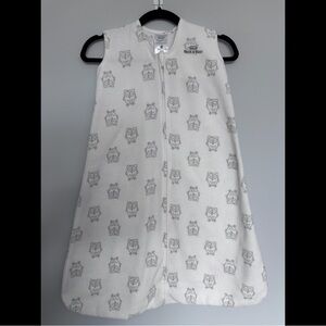 Sleepy Owl Grey & White Baby Sleep Sack - Cozy Kids Pajamas